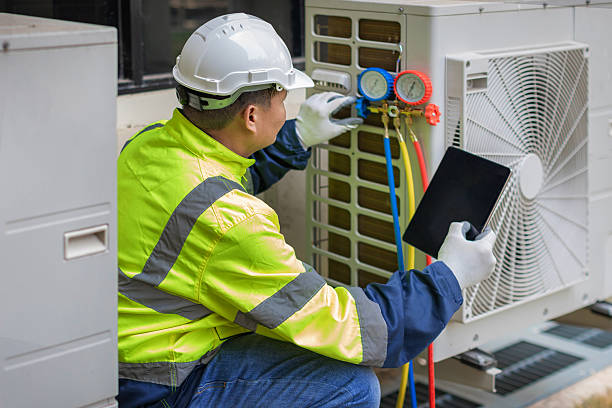 Professional Hvac technician working in Morrisville, NC